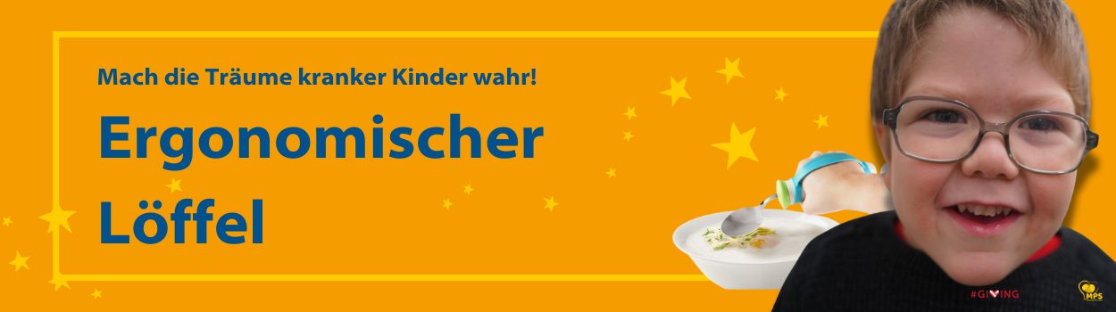 Erfülle einen Wunsch eines schwer kranken MPS-Kindes! MPS-Kind drückt hoffend die Augen zusammen, liegt auf den Armen des Papas | MPS-Austria
