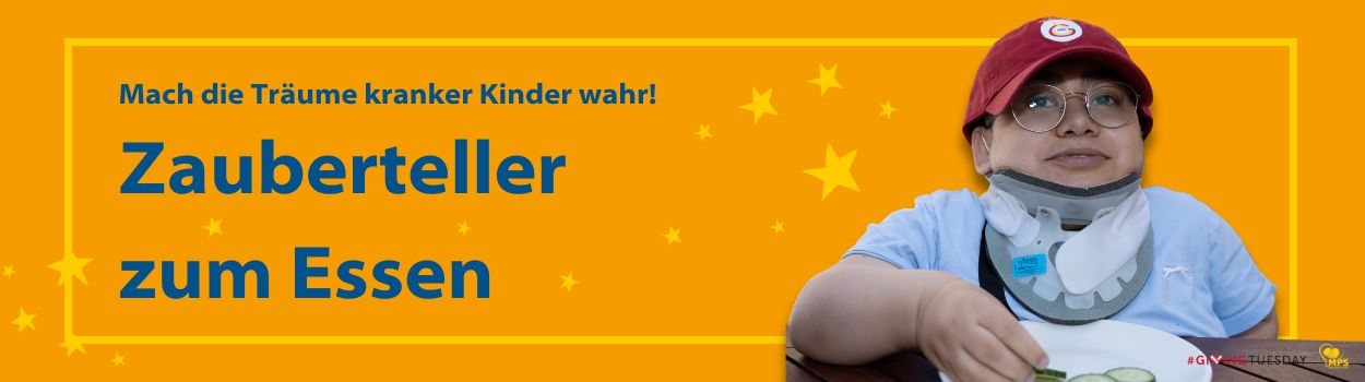 Erfülle einen Wunsch eines schwer kranken MPS-Kindes! MPS-Kind drückt hoffend die Augen zusammen, liegt auf den Armen des Papas | MPS-Austria